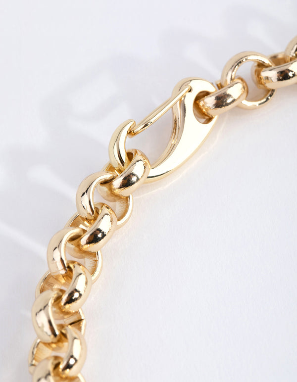 Gold Plated Rolo Chain Necklace