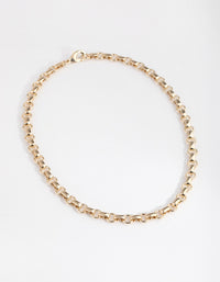Gold Plated Small Rolo Necklace - link has visual effect only