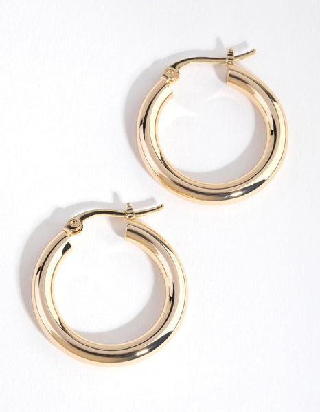 Gold Plated Medium Hoop Earrings - Lovisa