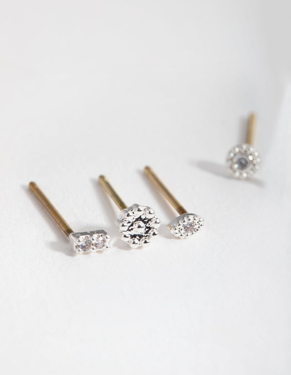 Silver Micro Celestial Earrings