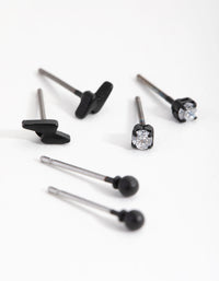 Matte Bolt & Diamante Earrings - link has visual effect only
