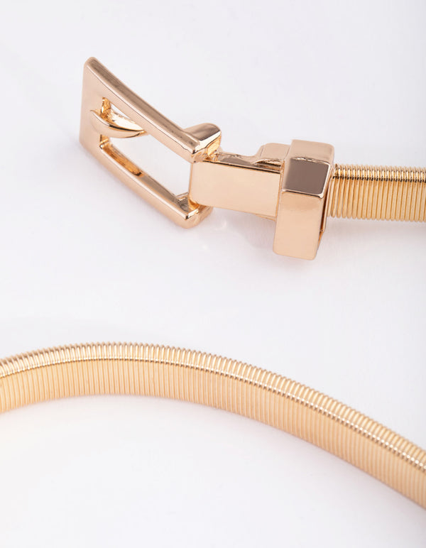 Gold Stretch Buckle Belt