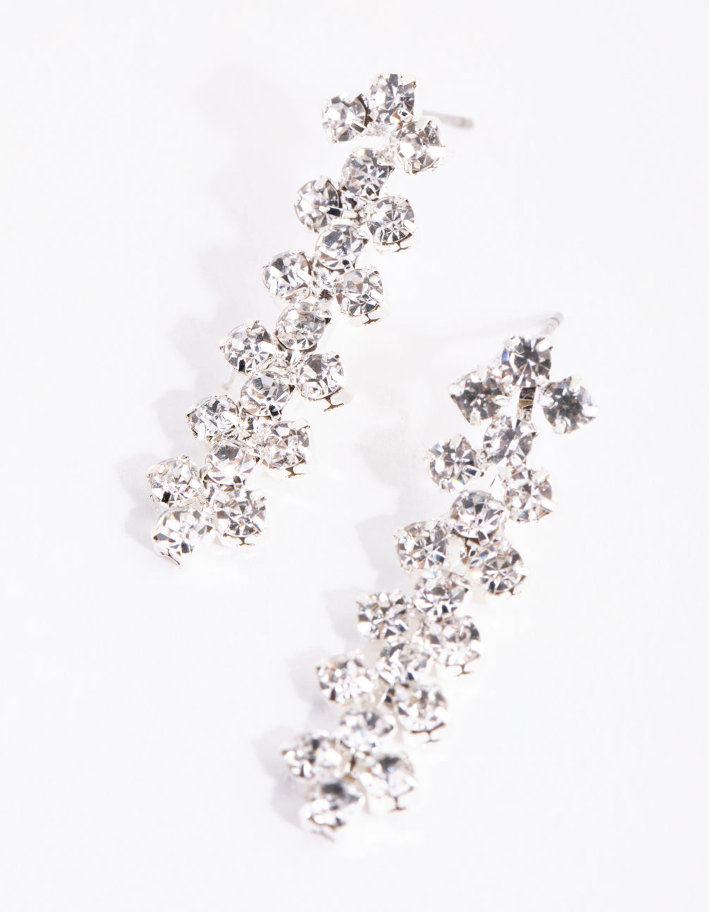 Silver Trio Diamante Earring & Necklace Set
