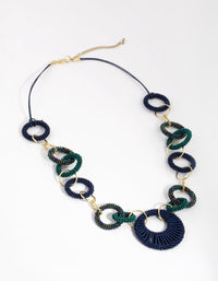 Bead Interlock Hoop Necklace - link has visual effect only