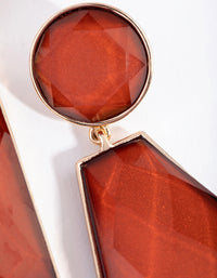 Gold Foil Stone Drop Earrings - link has visual effect only