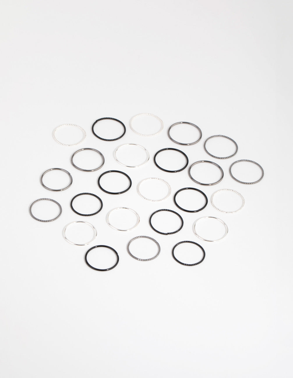 Mixed Metal Textured Ring 24-Pack