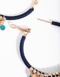 Gold Threadwrap Bead Drop Earrings - link has visual effect only