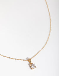 Gold Cubic Zirconia 0.5ct Bale Necklace - link has visual effect only