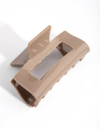 Acrylic Coffee Rectangle Claw - link has visual effect only