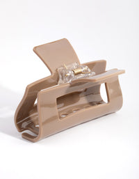 Acrylic Coffee Rectangle Claw - link has visual effect only