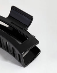 Black Rectangle Outline Hair Claw Clip - link has visual effect only