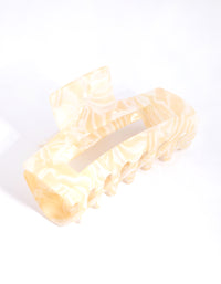 Rectangular Cream Acrylic Claw - link has visual effect only