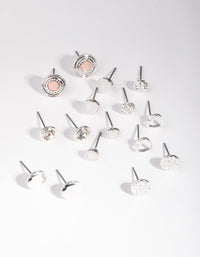 Silver Love Big Stud 8-Pack Earring - link has visual effect only