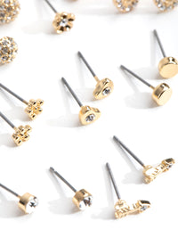 Gold Little Luck 8-Pack Earring - link has visual effect only
