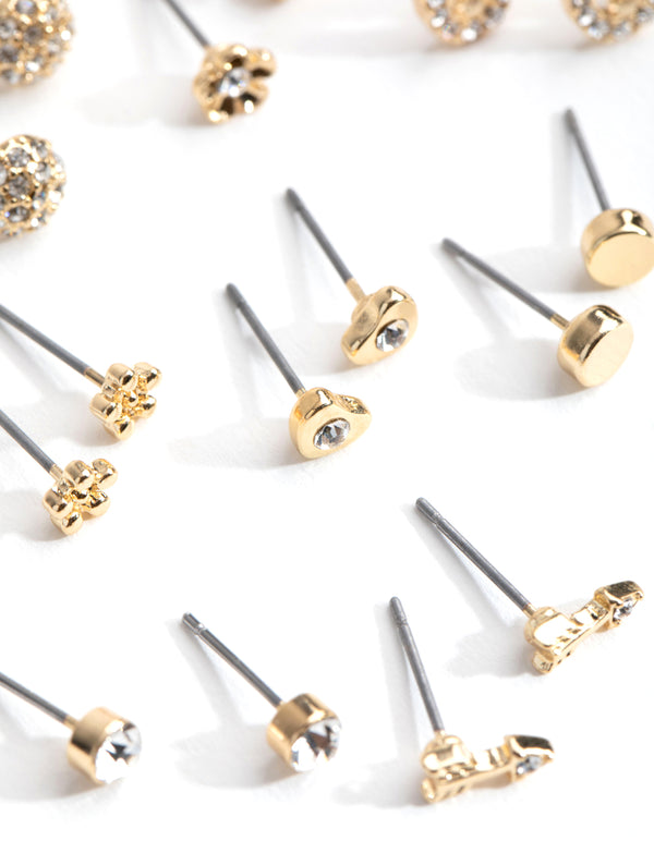 Gold Little Luck 8-Pack Earring