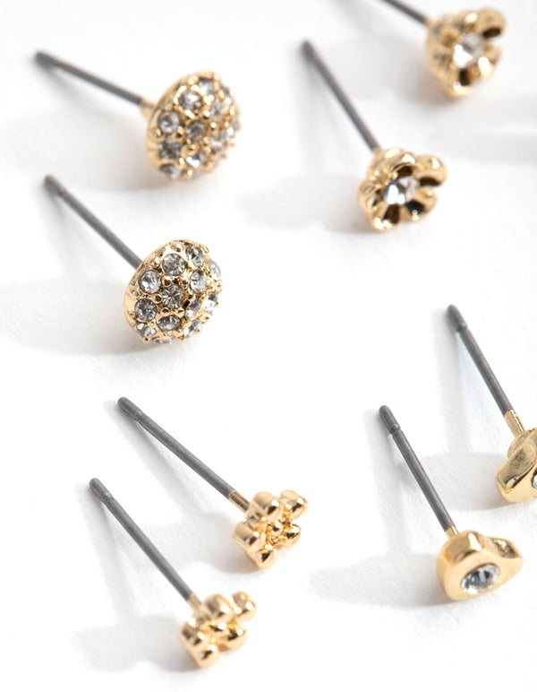 Gold Little Luck 8-Pack Earring