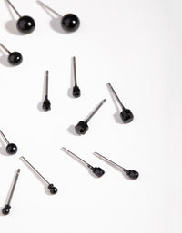 Matte Diamante Flower & Pearl 8-Pack Earring - link has visual effect only