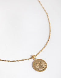 18ct Gold Plated Cubic Zirconia Snake Coin Necklace - link has visual effect only