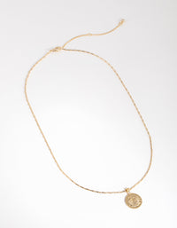 18ct Gold Plated Cubic Zirconia Snake Coin Necklace - link has visual effect only