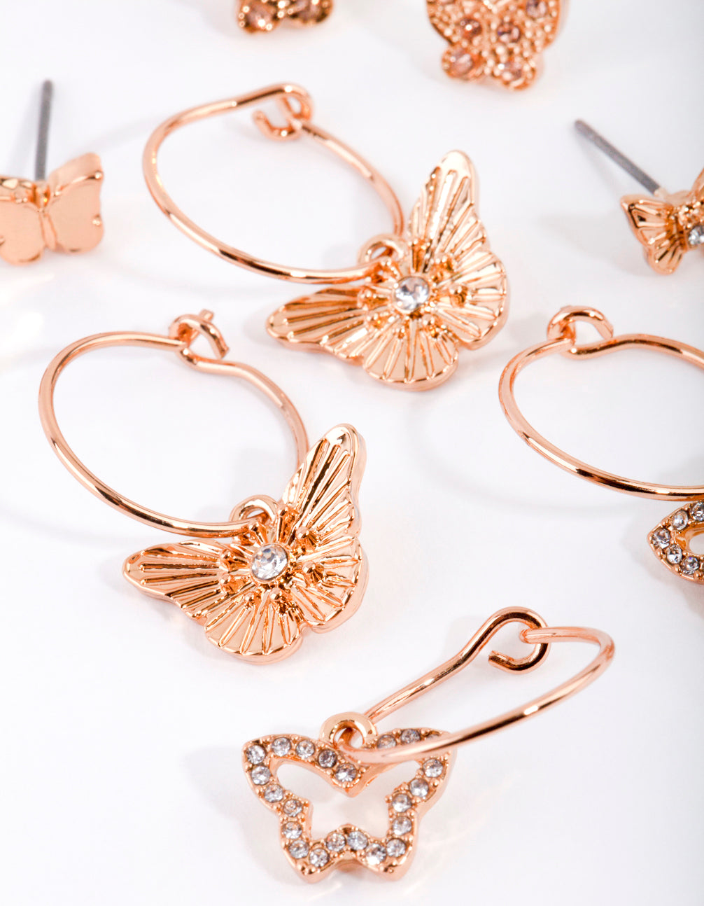 Gold Mixed Butterfly Earring Pack