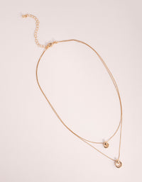 Gold Double Ring Necklace Pack - link has visual effect only