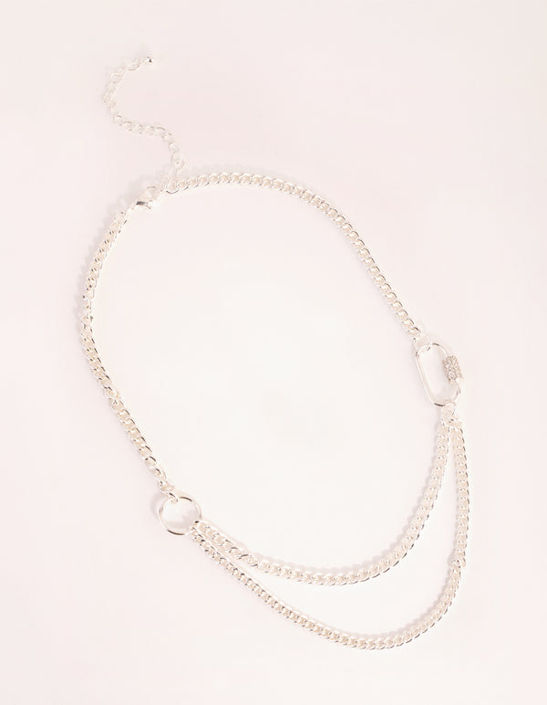 Silver Chain & Link Necklace