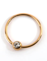 Gold Titanium Diamante Ball Clicker - link has visual effect only