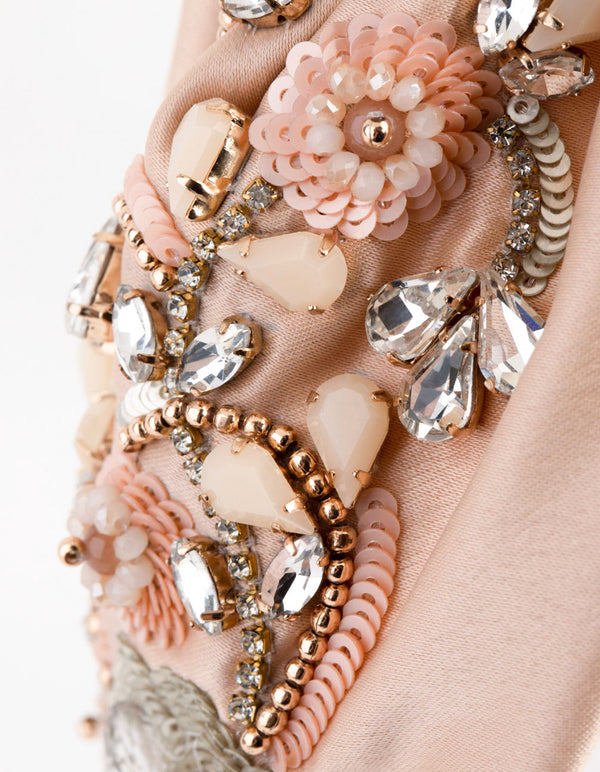 Blush Hand Beaded Alice Band