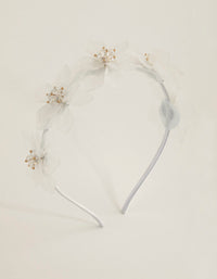 Frosted Acrylic Beaded Flower Headband - link has visual effect only