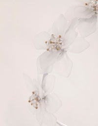 Frosted Acrylic Beaded Flower Headband - link has visual effect only