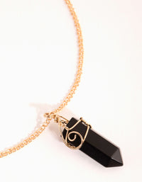 Gold Curled Wrap Shard Necklace - link has visual effect only
