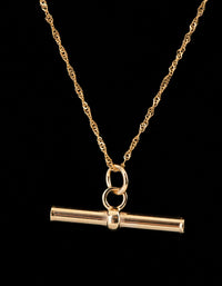 9ct Gold Fob Pendant Charm - link has visual effect only