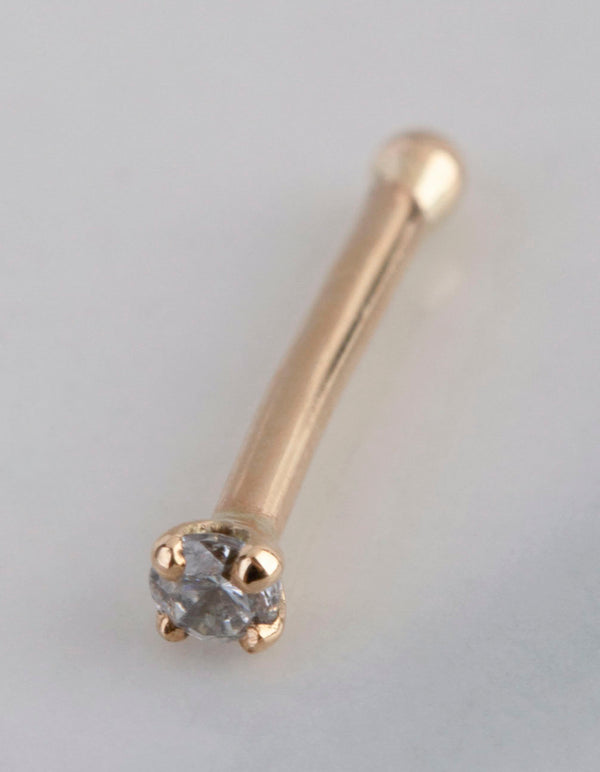 9ct Gold Micro Cubic Zirconia Nose Stud