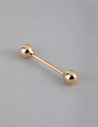 9ct Gold Polished Ball Belly Ring - link has visual effect only