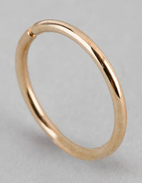 9ct Gold Polished 8mm Nose Ring - link has visual effect only