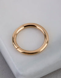 9ct Gold Polished 6mm Clicker Ring - link has visual effect only