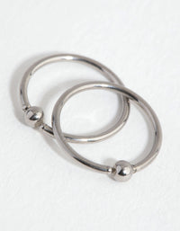 Surgical Steel Ball End Hoop Earring - link has visual effect only