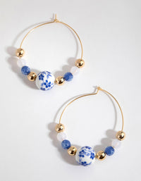 Half Bead Hoop Earrings - link has visual effect only