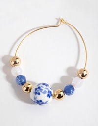 Half Bead Hoop Earrings - link has visual effect only