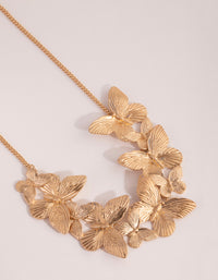 Washed Gold Butterfly Chain Necklace - link has visual effect only