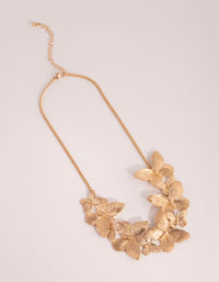 Washed Gold Butterfly Chain Necklace - link has visual effect only