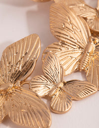 Washed Gold Butterfly Chain Necklace - link has visual effect only