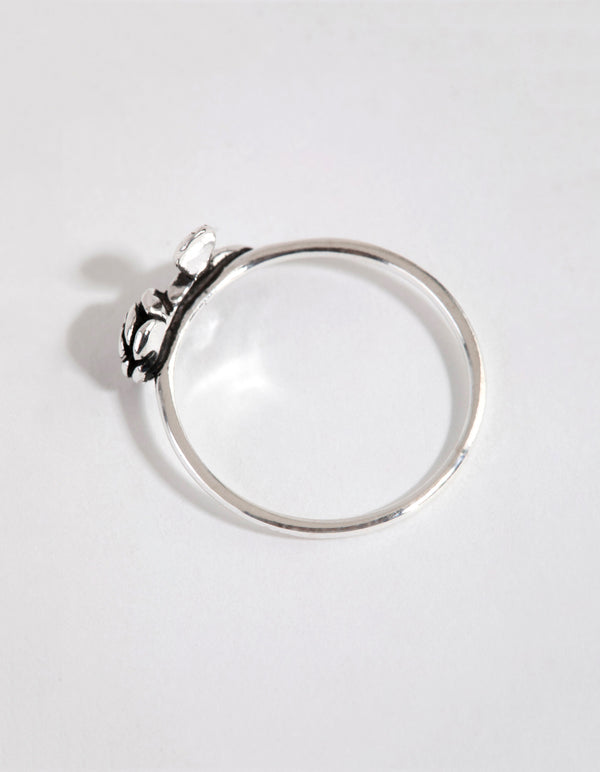 Sterling Silver Antique Rose Vine Ring