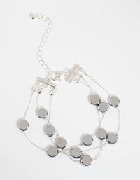 Silver Station Layered Bracelet - link has visual effect only