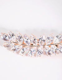 Rose Gold Navette Crystal Laurel Clip - link has visual effect only