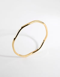 Gold Plated Thin Wavy Bangle - link has visual effect only