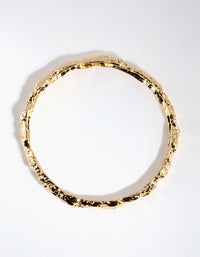 Gold Plated Textured Bangle - link has visual effect only