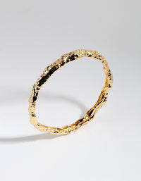Gold Plated Textured Bangle - link has visual effect only
