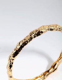 Gold Plated Textured Bangle - link has visual effect only