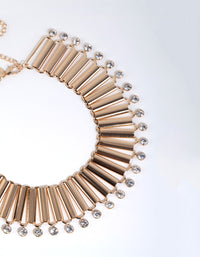 Gold Diamante Droplet Wide Choker - link has visual effect only